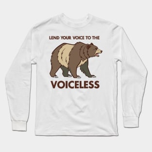 Lend Your Voice to the Voiceless – Powerful Bear Conservation Design Long Sleeve T-Shirt